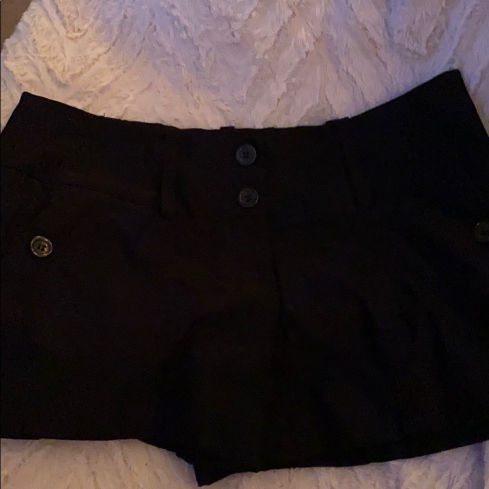 black shorts